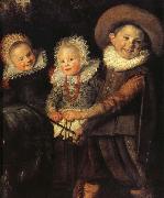 Guido da Siena Details of  The Group of Children oil